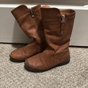 Girls Size 32 (Size 1 In US) Brown Boots